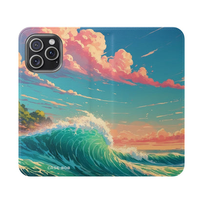 Sunset Wave - iPhone 15 Pro Max Case - Wallet