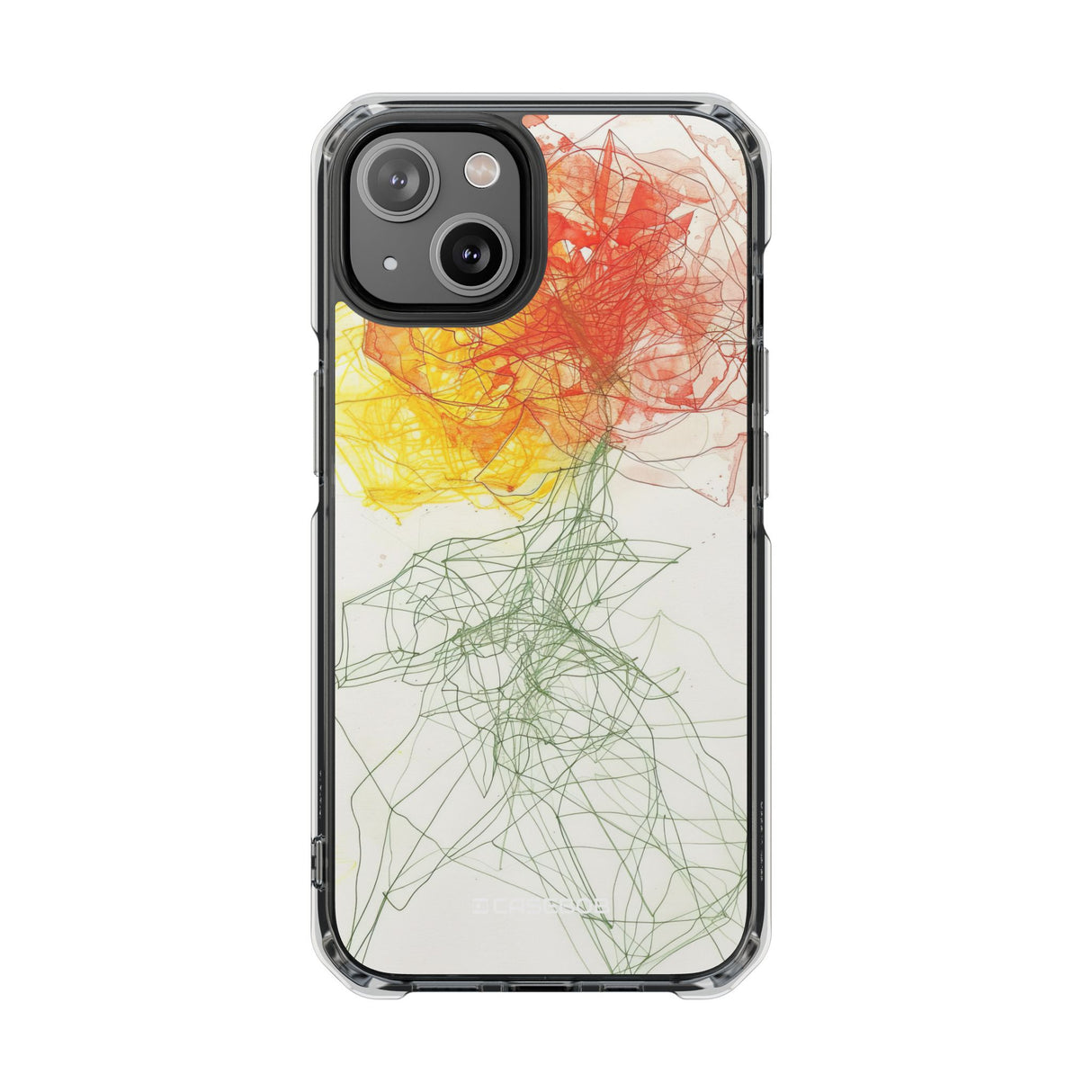 Fiery Blossom - Phone Case for iPhone (Clear Impact - Magnetic)