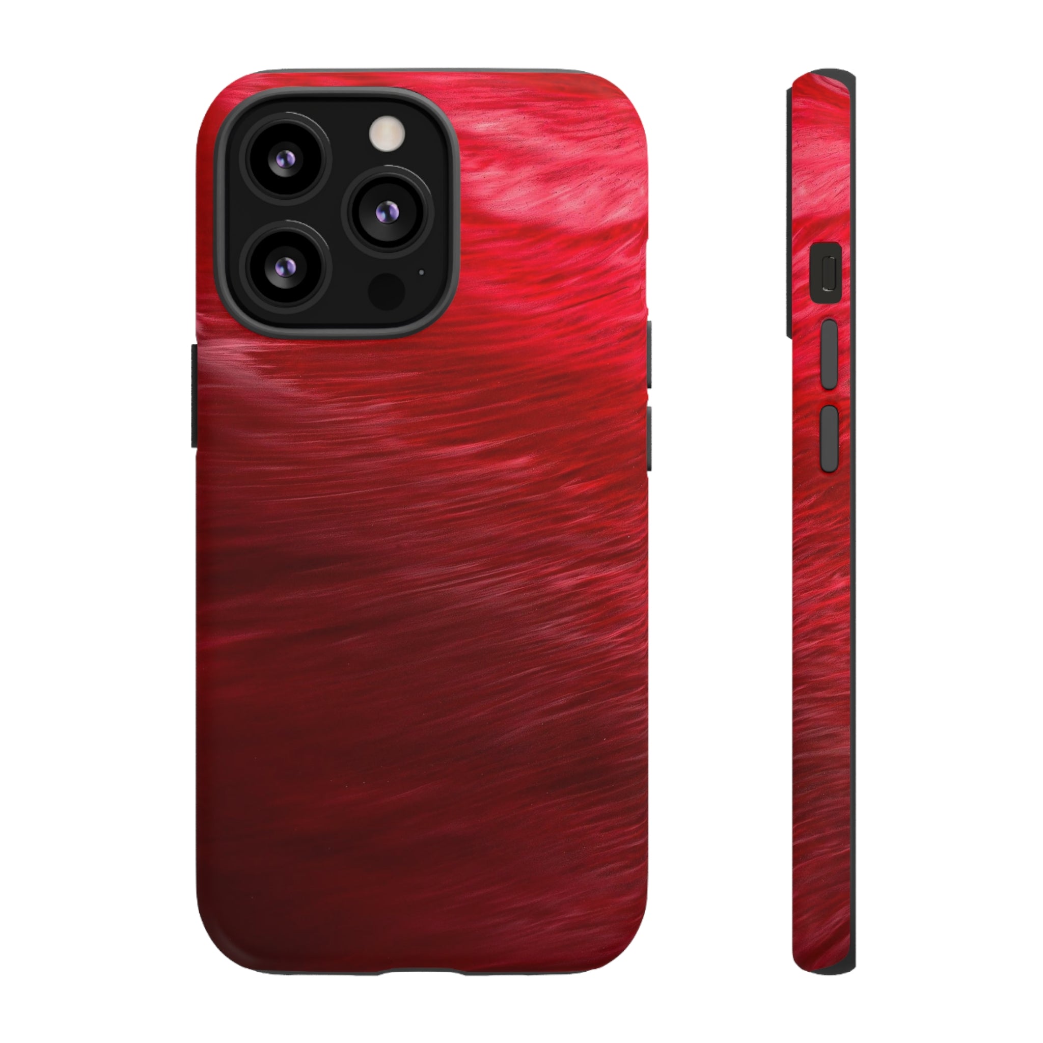 Red Feather Ink Art iPhone Case (Protective) iPhone 13 Pro Matte Phone Case