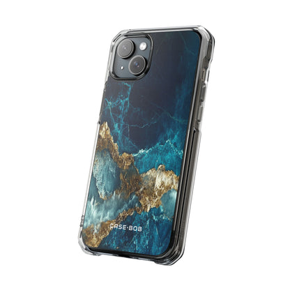 Jagged Gold Split iPhone 15 Plus Case - Impact