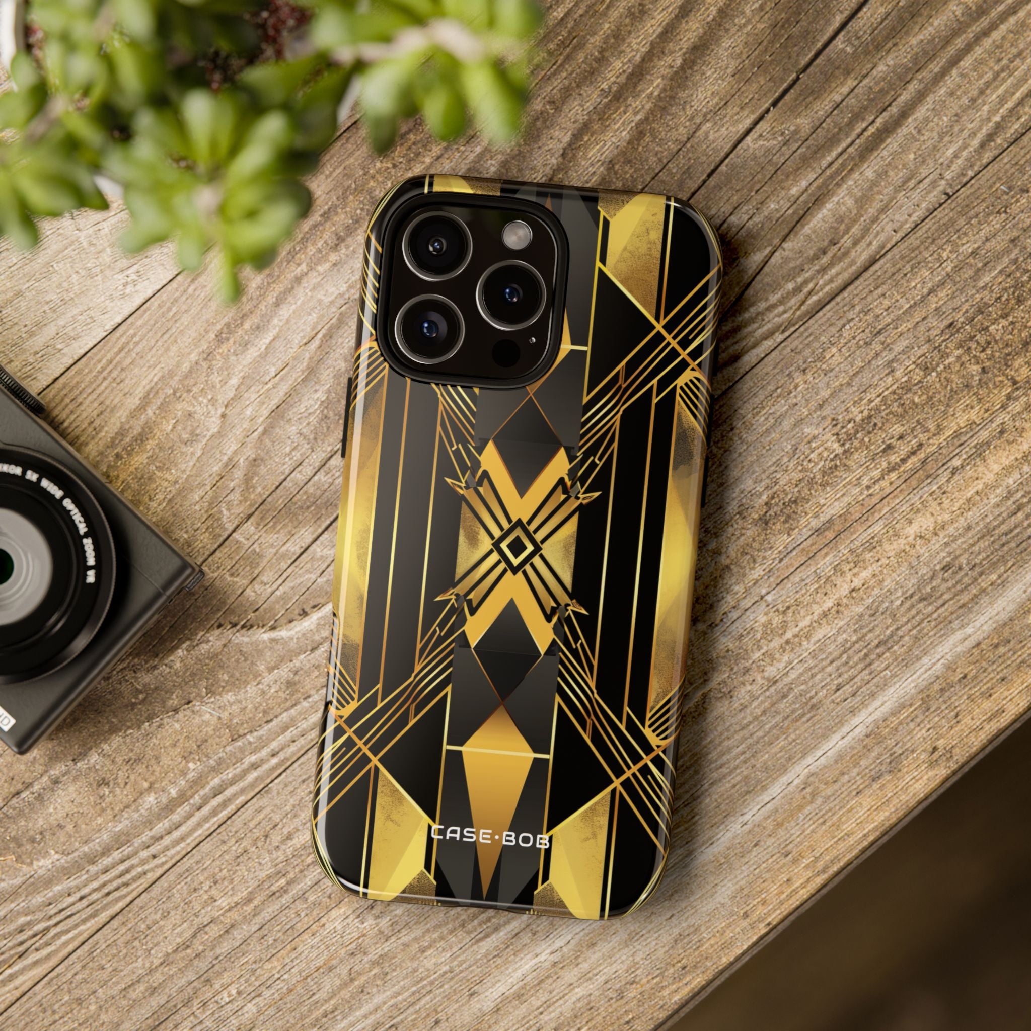 Golden Diamond Radiance iPhone 16 Pro Max Case - Tough