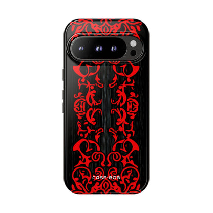 Crimson Spiral Google Pixel 9 Pro Case - Tough
