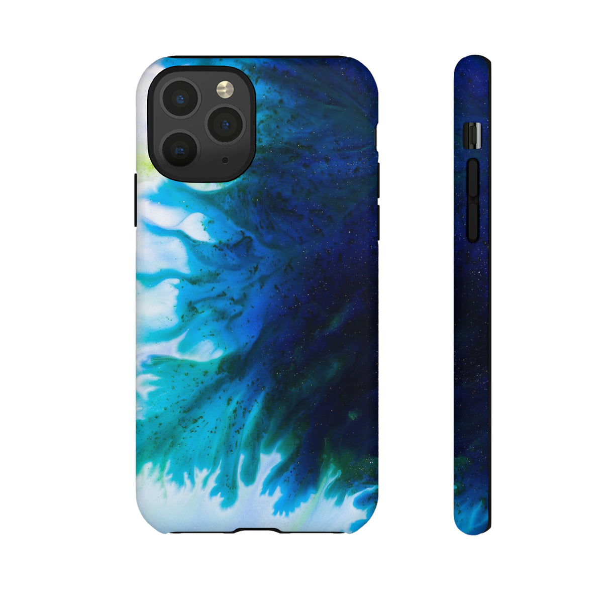 Blue Liquid Ink Art - Protective Phone Case