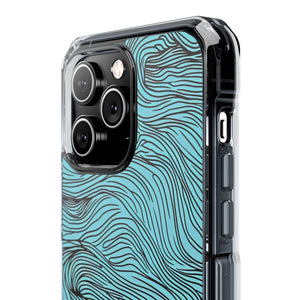 Wavy Serenity - Phone Case for iPhone (Clear Impact - Magnetic)