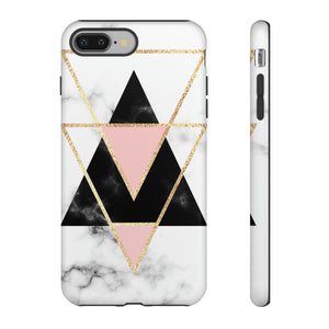 Marble Triangles - Protective Phone Case