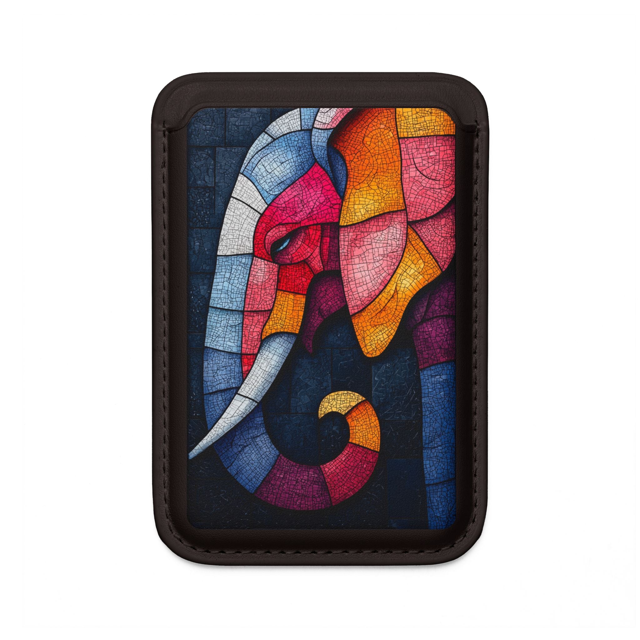 Blue Mosaic Elephant Wallet – MagSafe Ready