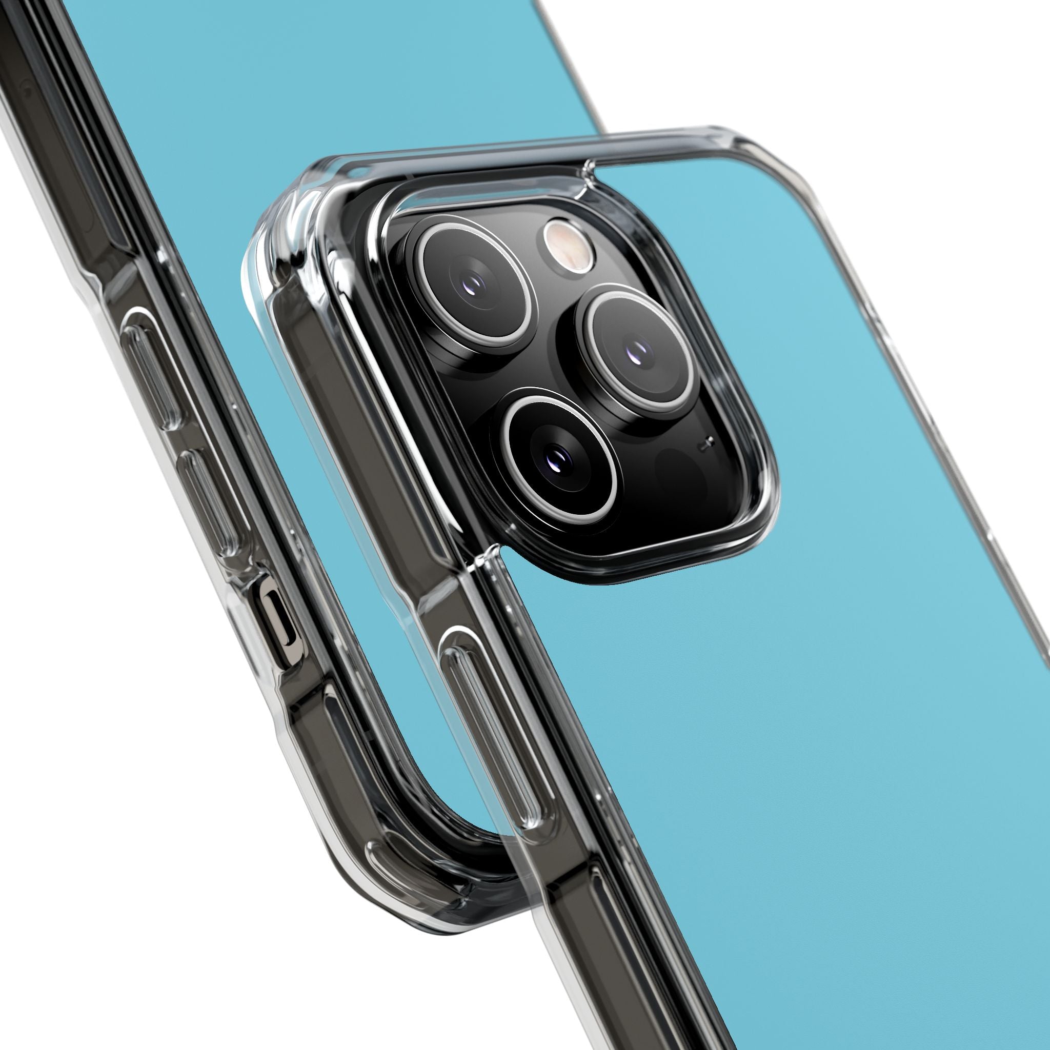 Middle Blue - Clear Impact Case for iPhone