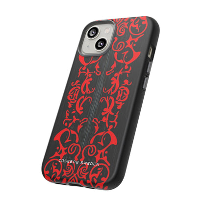 Gothic Crimson Symmetry iPhone 14 - Tough Phone Case