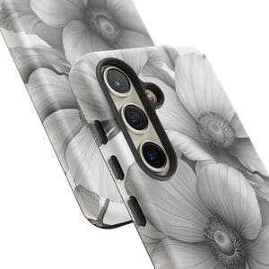 Botanical Elegance in Grayscale - For Samsung S24