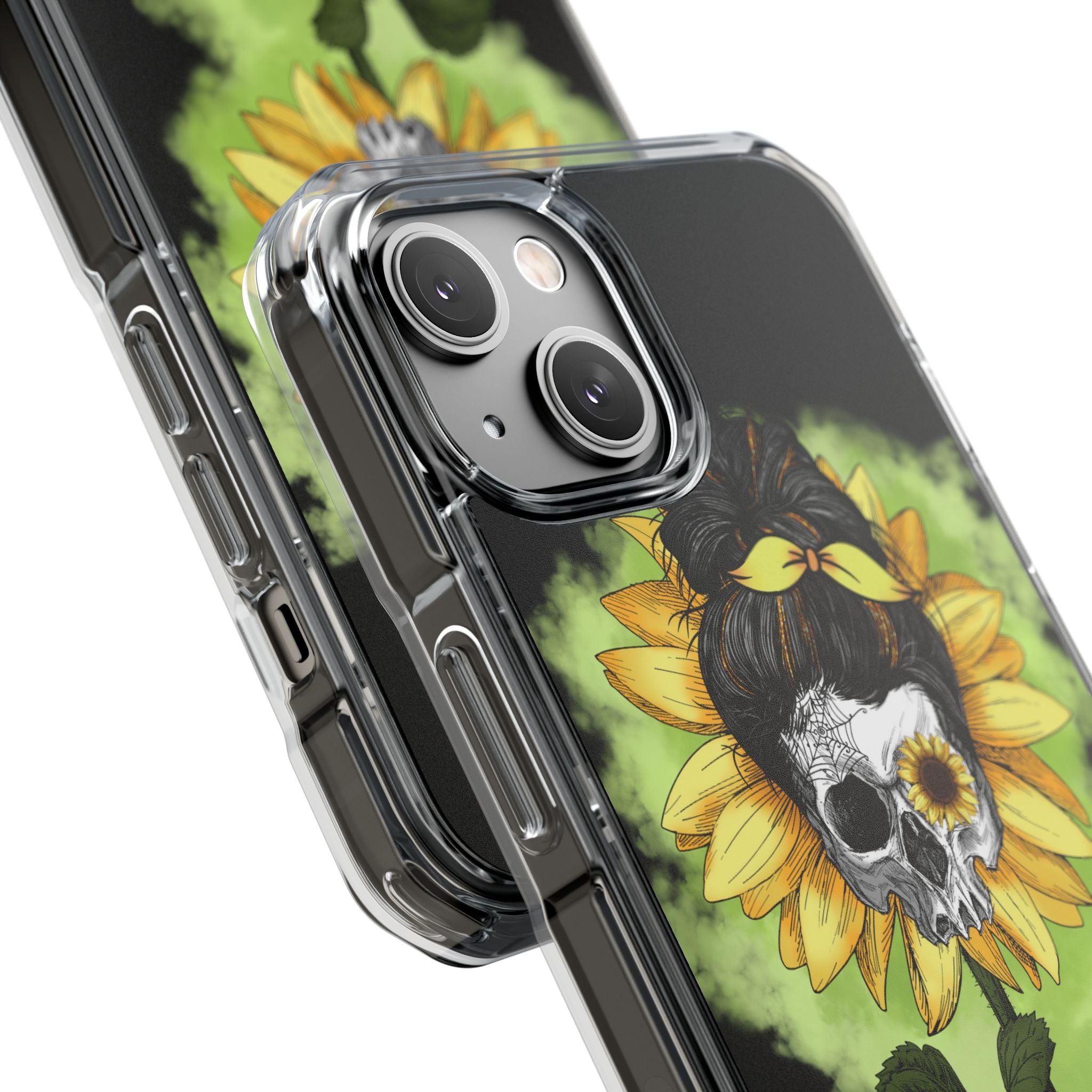 Sunflower Skull Fusion iPhone Case - Impact