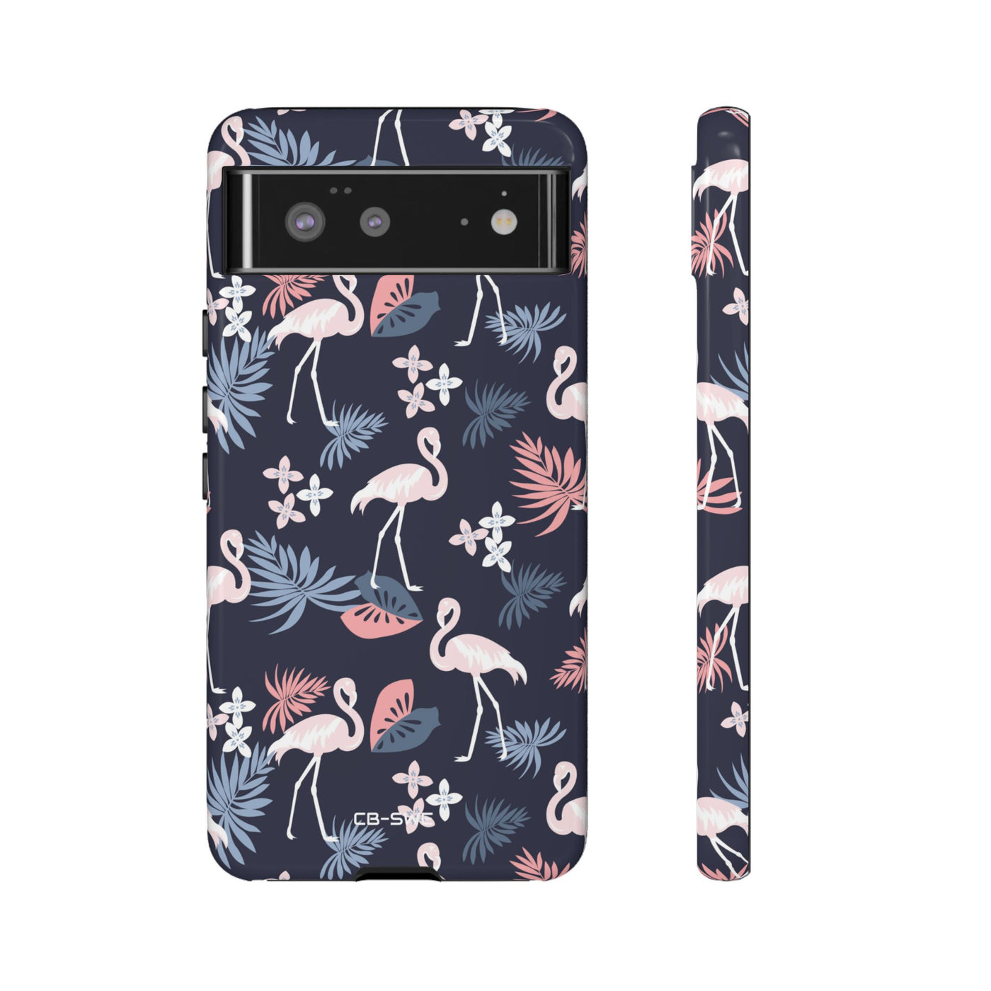 Flamingos Dance Playfully - Google Pixel Case