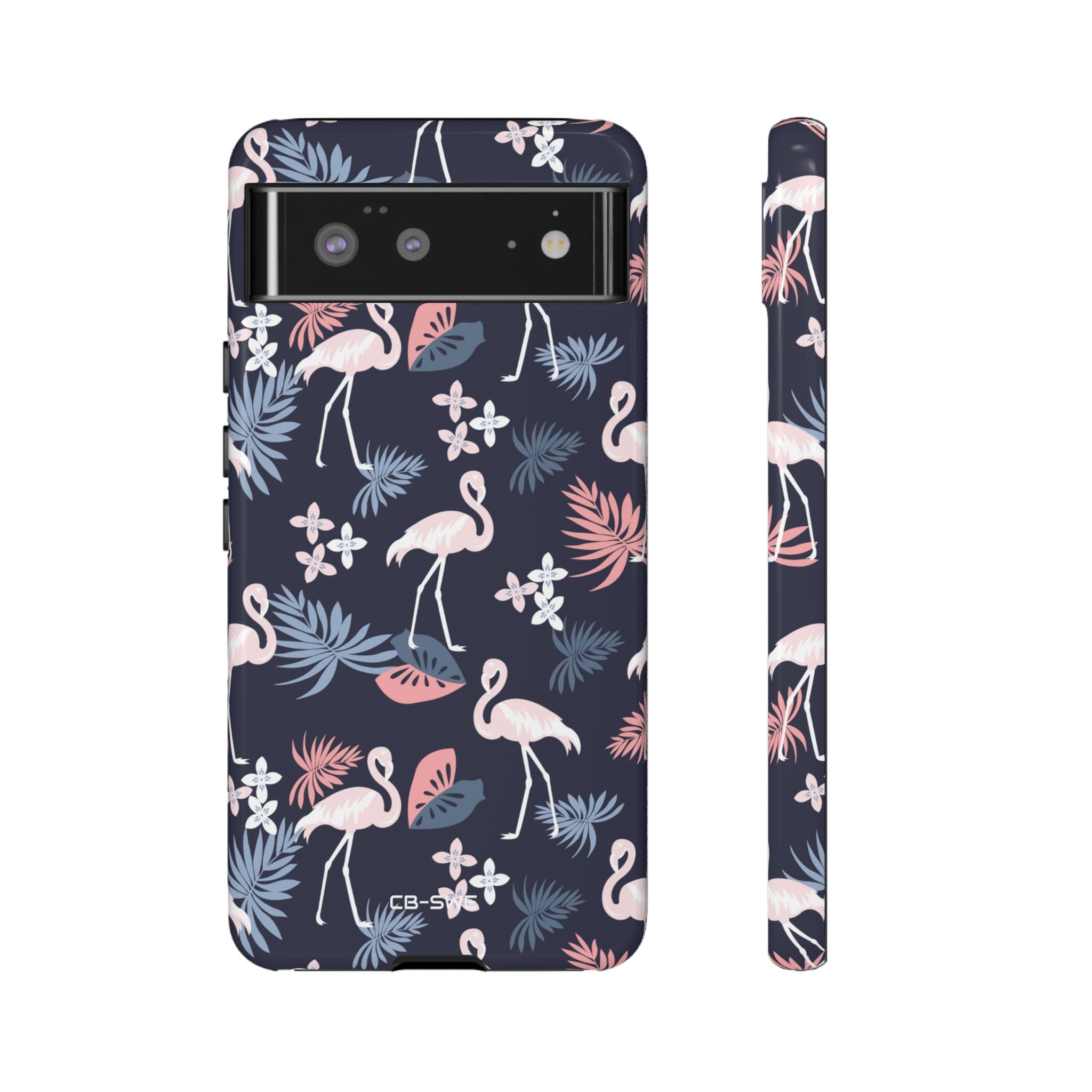 Flamingos Dance Playfully - Google Pixel Case
