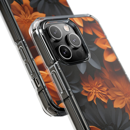 Graphical Orange Florals iPhone Case - Impact