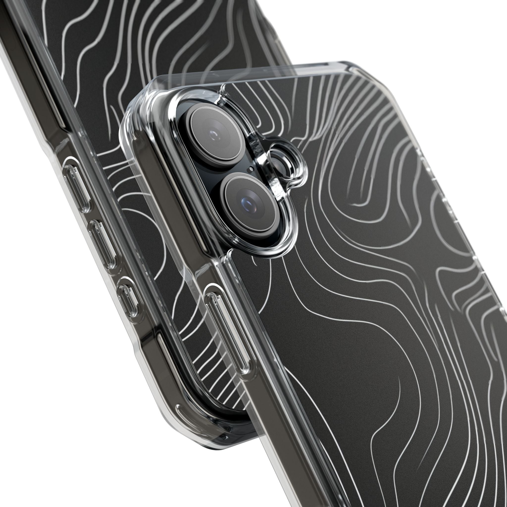 Contour Waveform Flow iPhone 16 - Clear Impact Phone Case