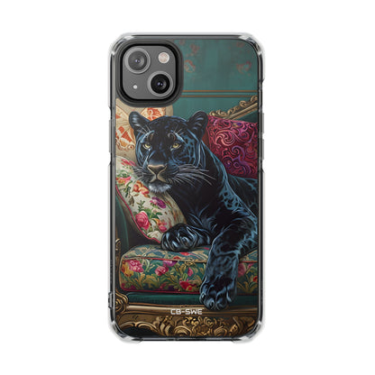 Panther on Vintage Chaise iPhone Case - Impact
