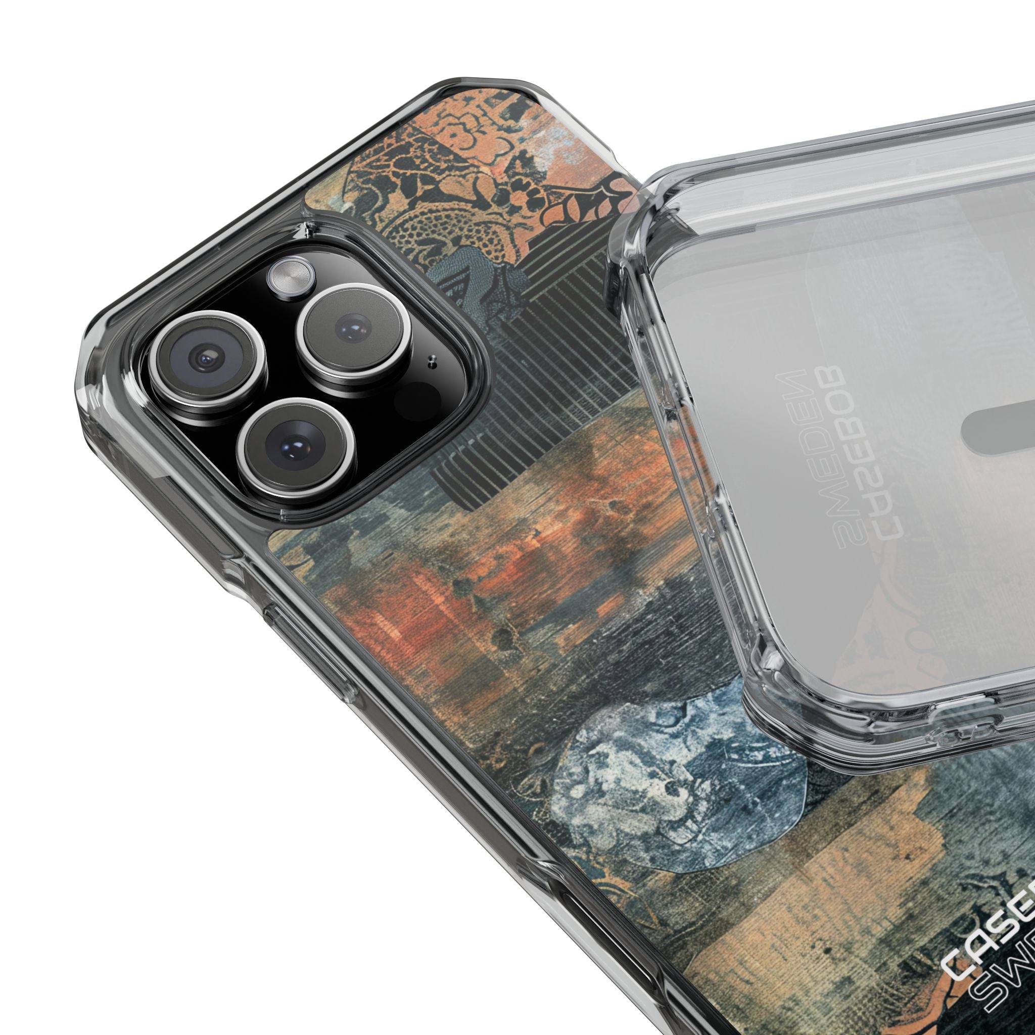 Rust Bloom Tangle iPhone 16 - Impact Clear+
