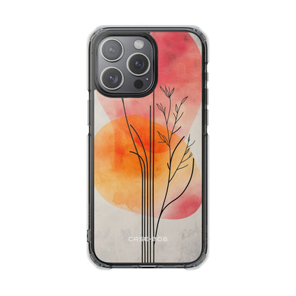 Curved Stem Sunset iPhone 15 Pro Max Case - Impact