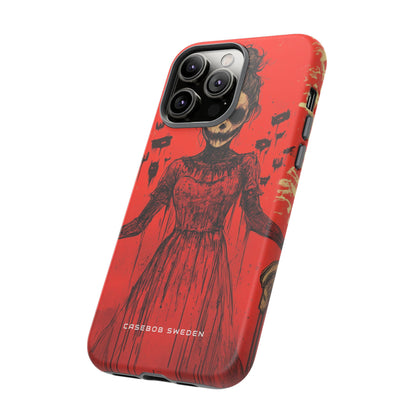 Haunting Scarlet Descent iPhone 14 - Tough Phone Case