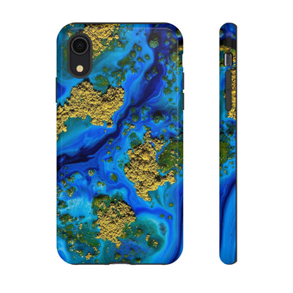 Blue Clear Ocean Ink Art iPhone Case (Protective) iPhone XR Glossy Phone Case