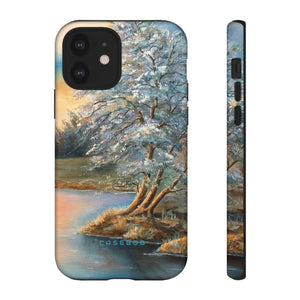 Winterday lake - Protective Phone Case