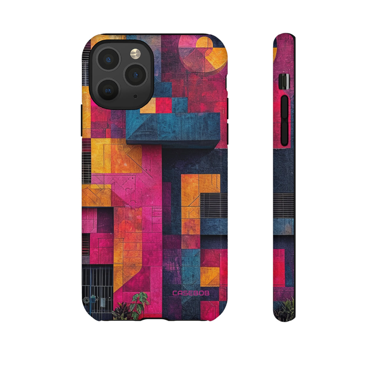 Electric Geometric Vibes - Protective Phone Case