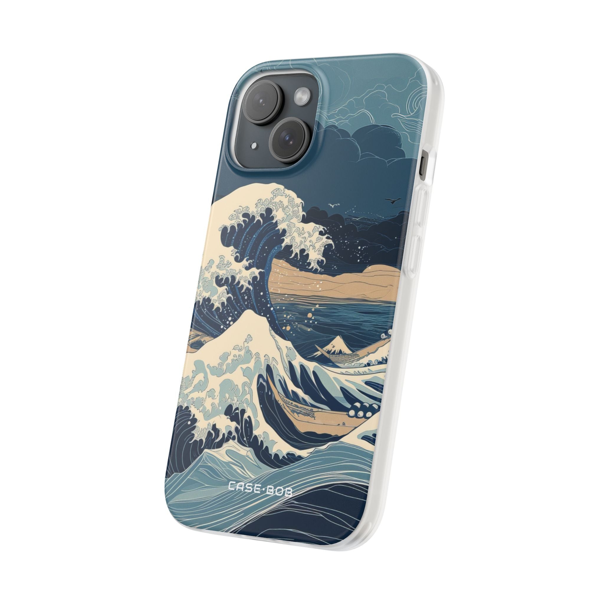 Cresting Blue Wave iPhone 15 Case - Soft