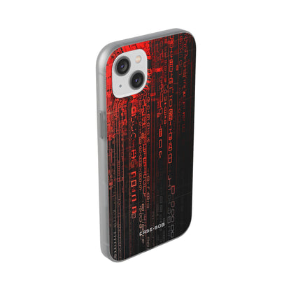 Crimson Glyphs iPhone 14 Plus Case - Soft
