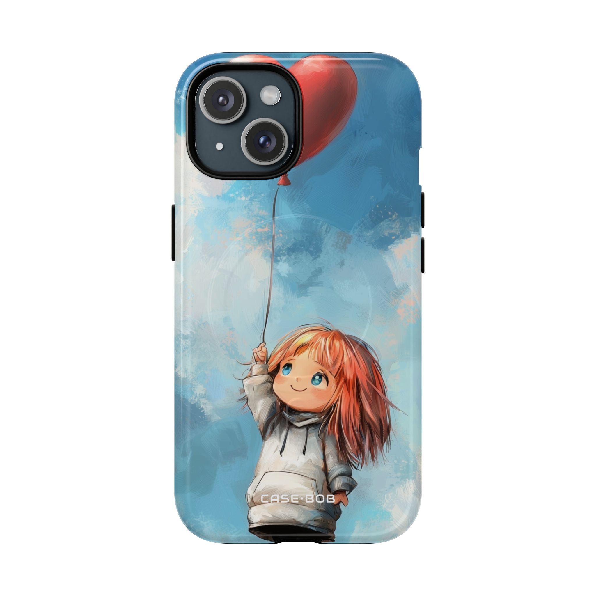 Heart Balloon Whimsy iPhone 15 Case - Tough+