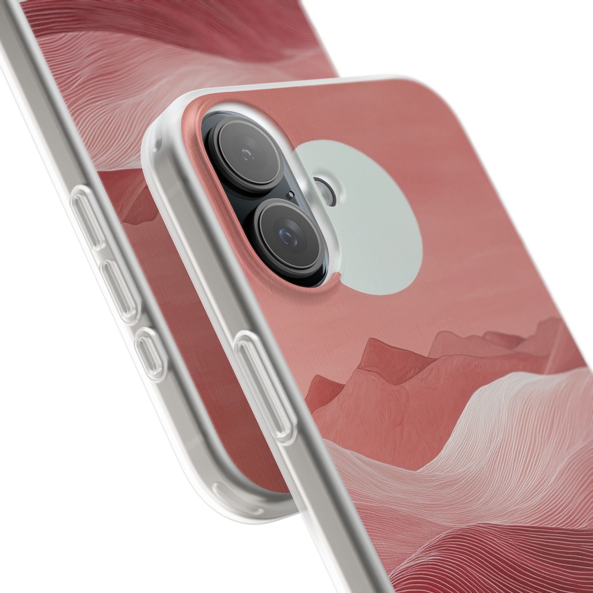 White Orb Dunes iPhone 16 Plus Case - Soft