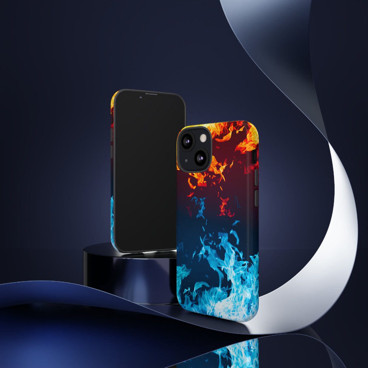 Red & Blue Flames - Protective Phone Case