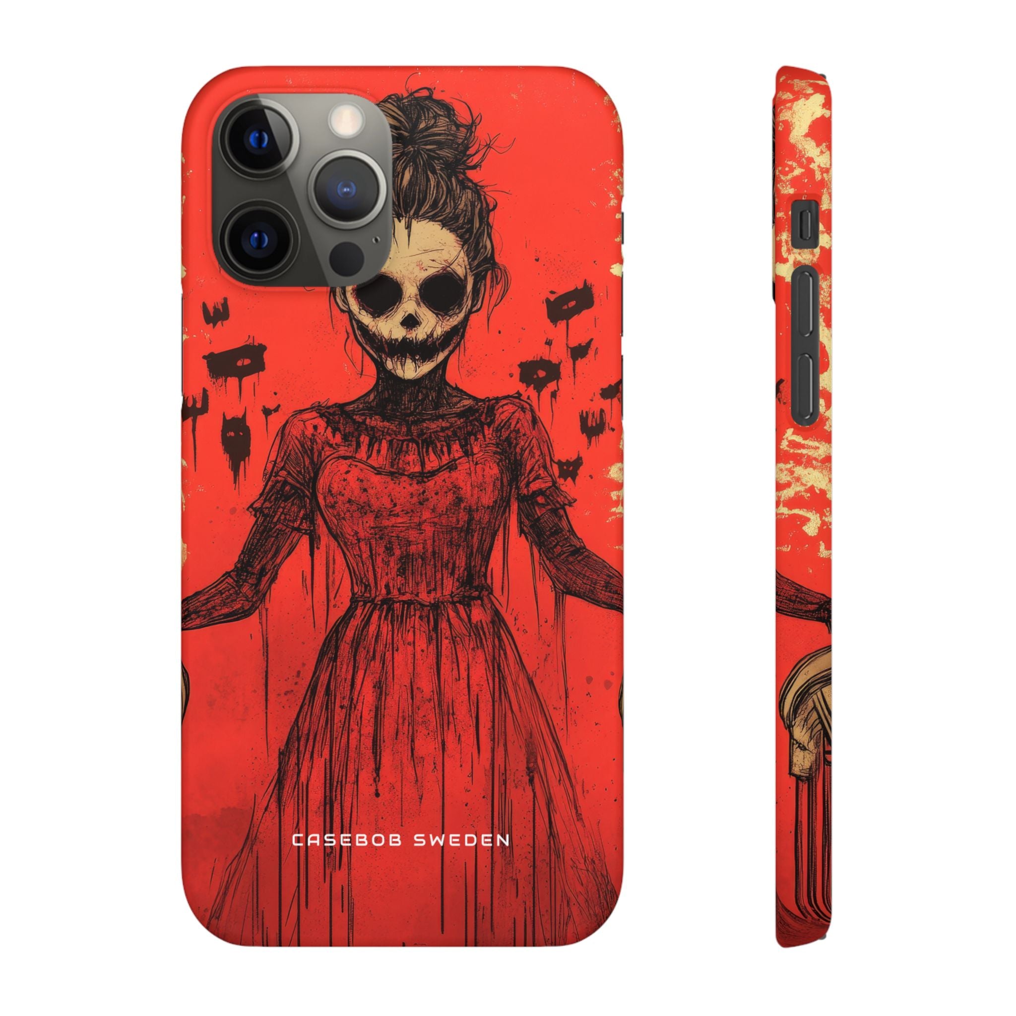 Haunting Scarlet Descent iPhone 12 - Slim Phone Case