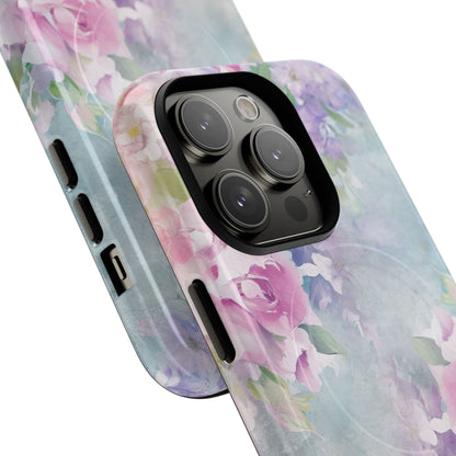 Dreamy Floral Watercolor - Tough + MagSafe® iPhone 14 Phone Case