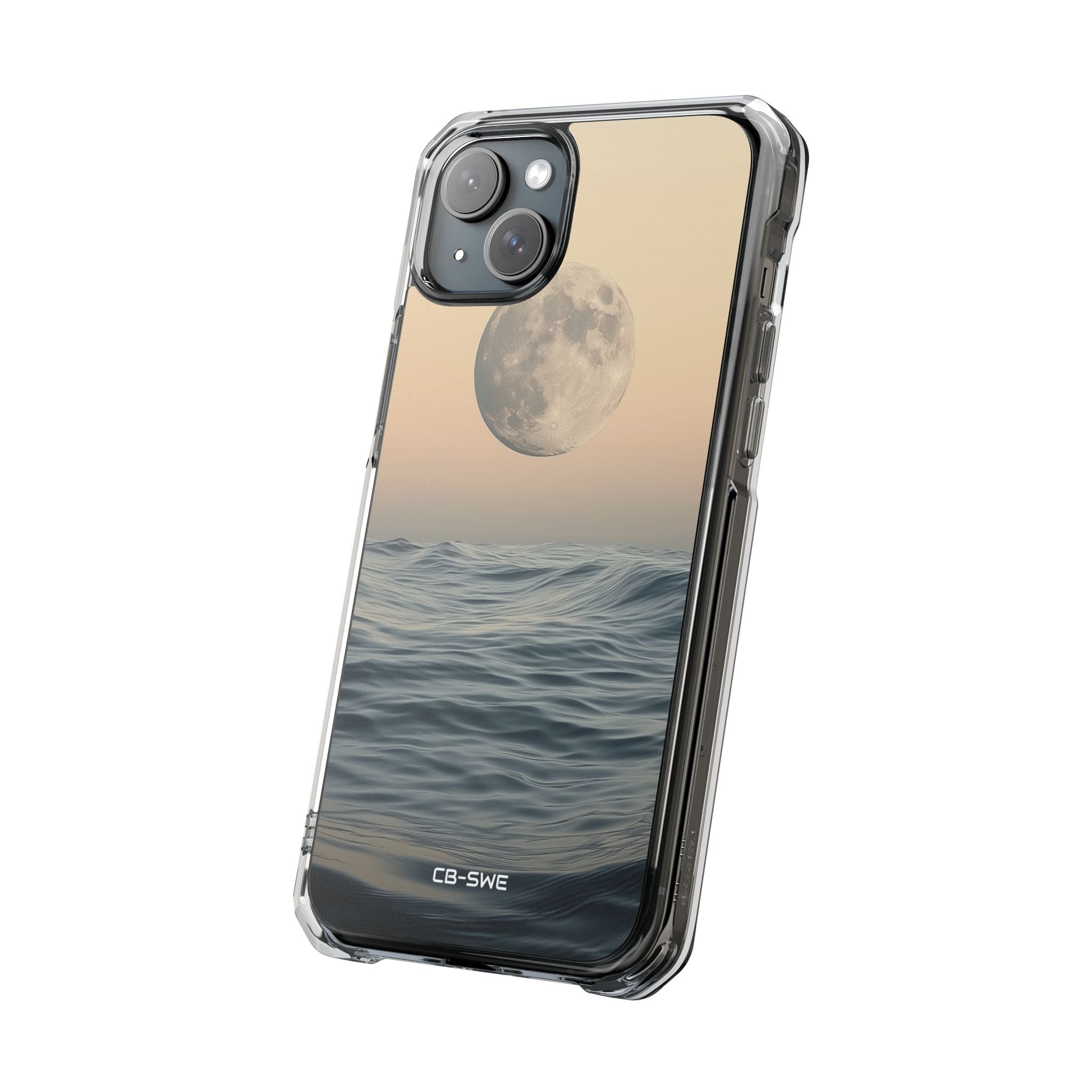 Moon Illuminates Waves iPhone Case - Impact