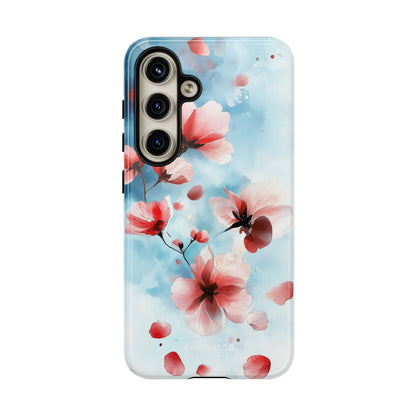 Pink Blossom Drift Samsung S24 Case - Tough