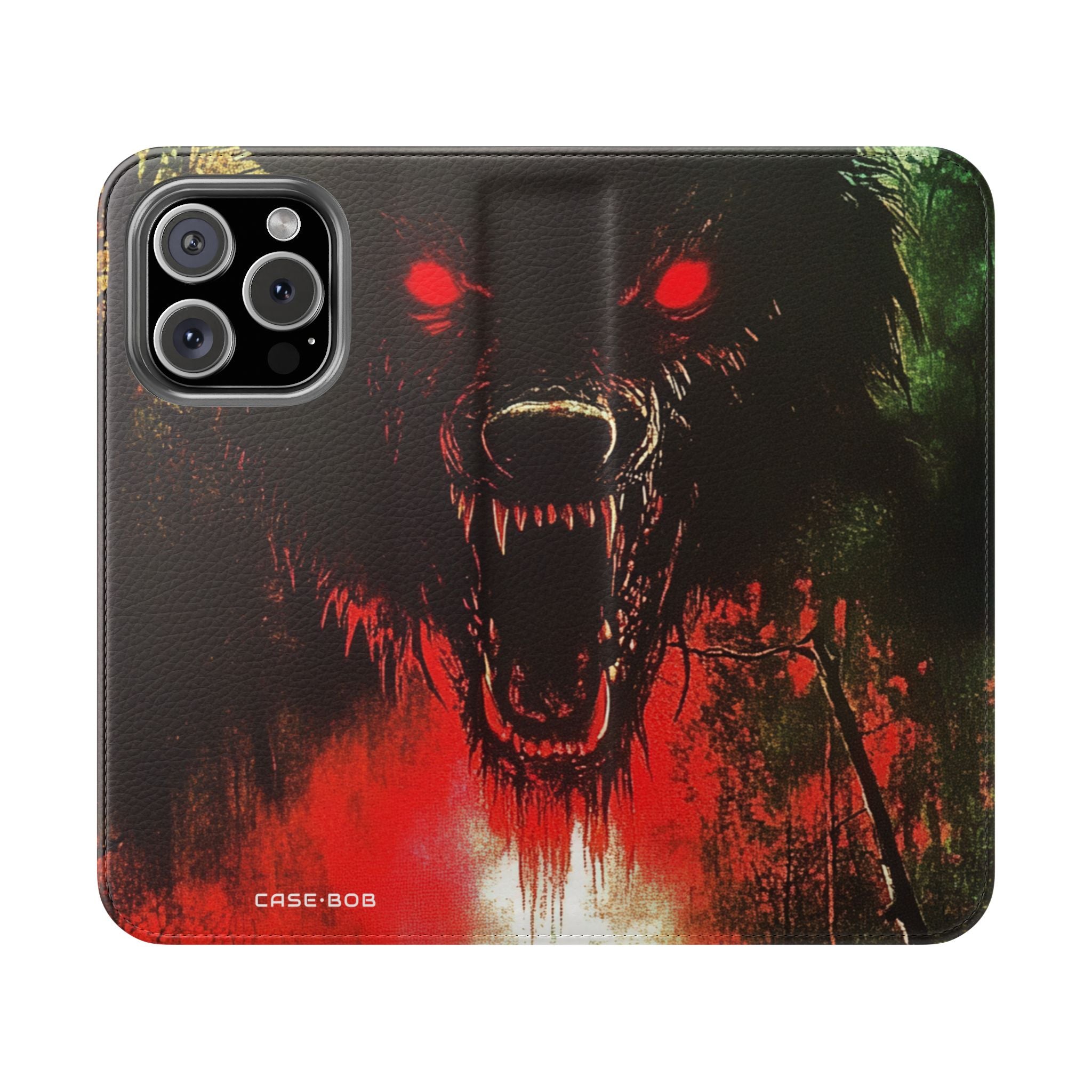 Wolf Moon Glare - iPhone 16 Pro Case - Wallet