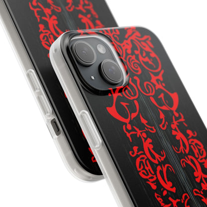 Crimson Spiral iPhone 15 Plus Case - Soft