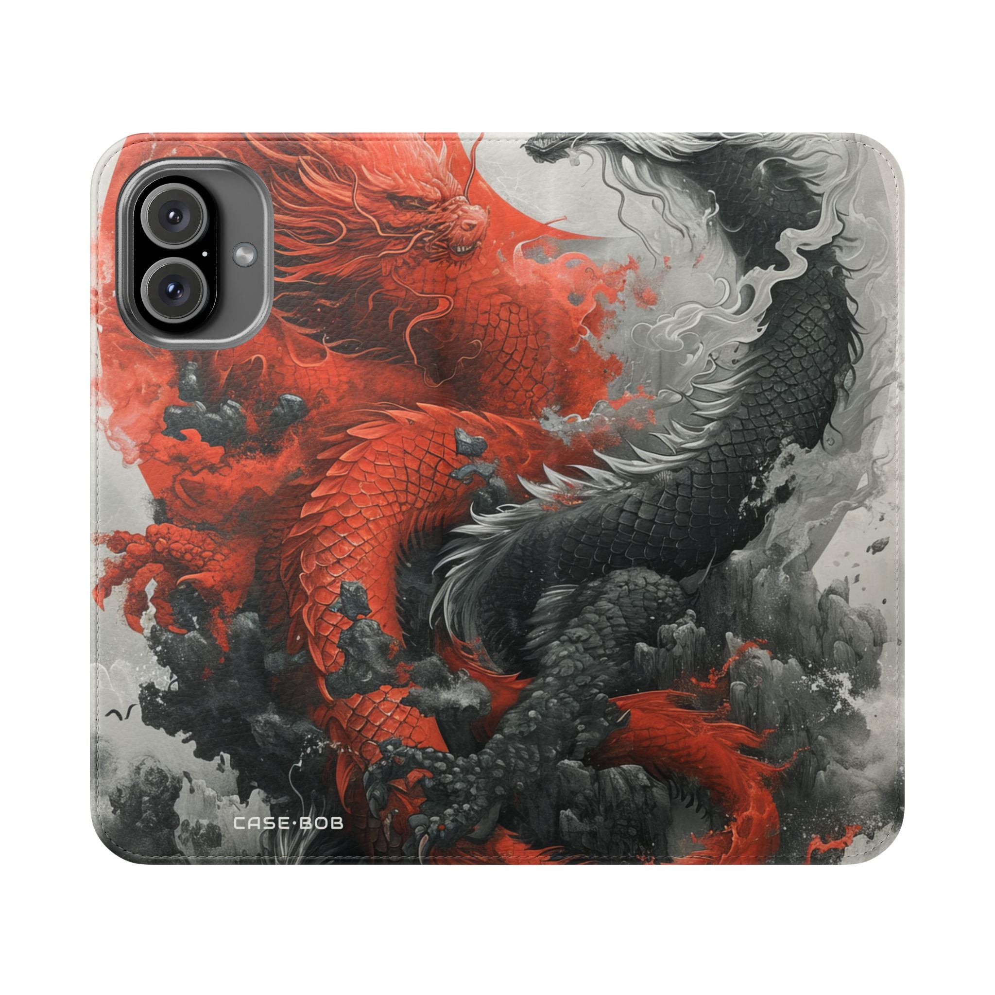 Twin Dragons Dance - iPhone 16 Plus Case - Wallet