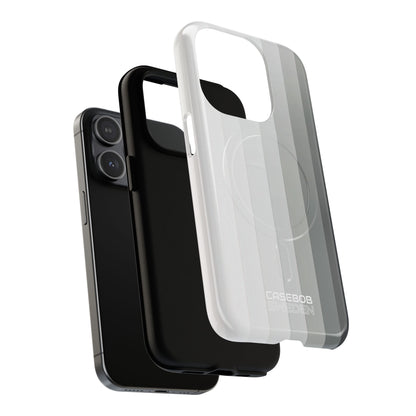Silver Gradient Stripes iPhone 15 - Tough+