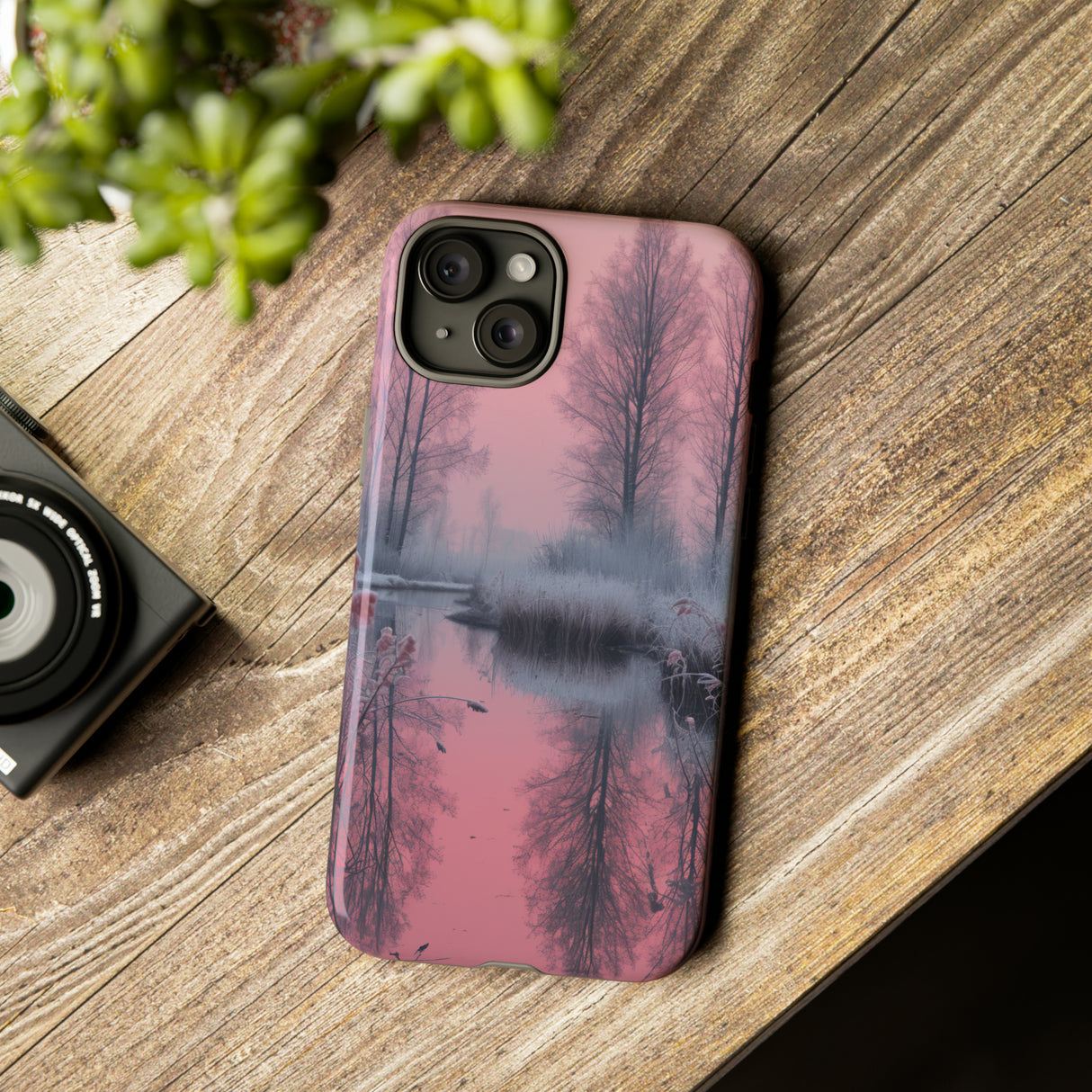 Pink Winter Lake Whisper - Protective Phone Case