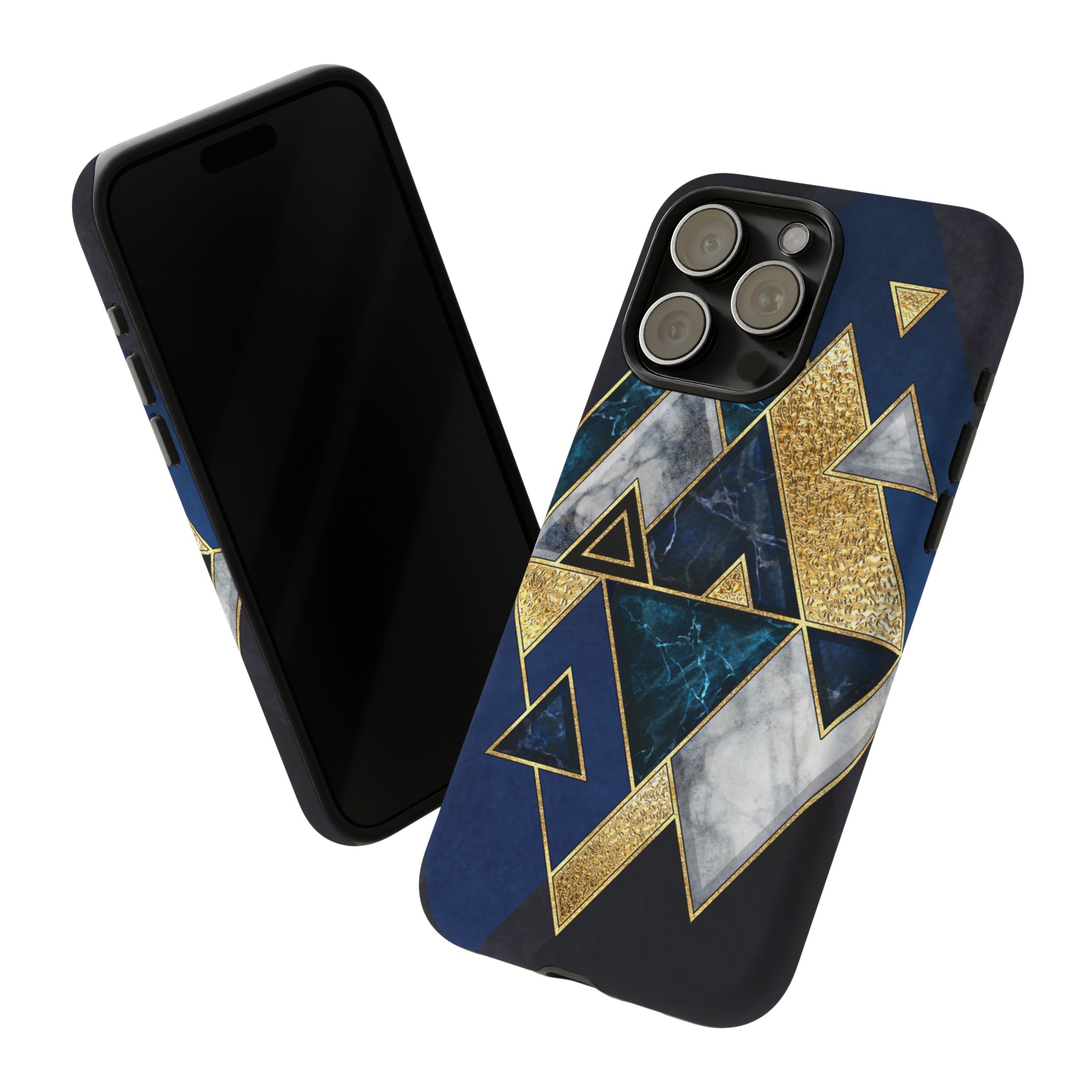 Dark Blue Geometric - Protective Phone Case