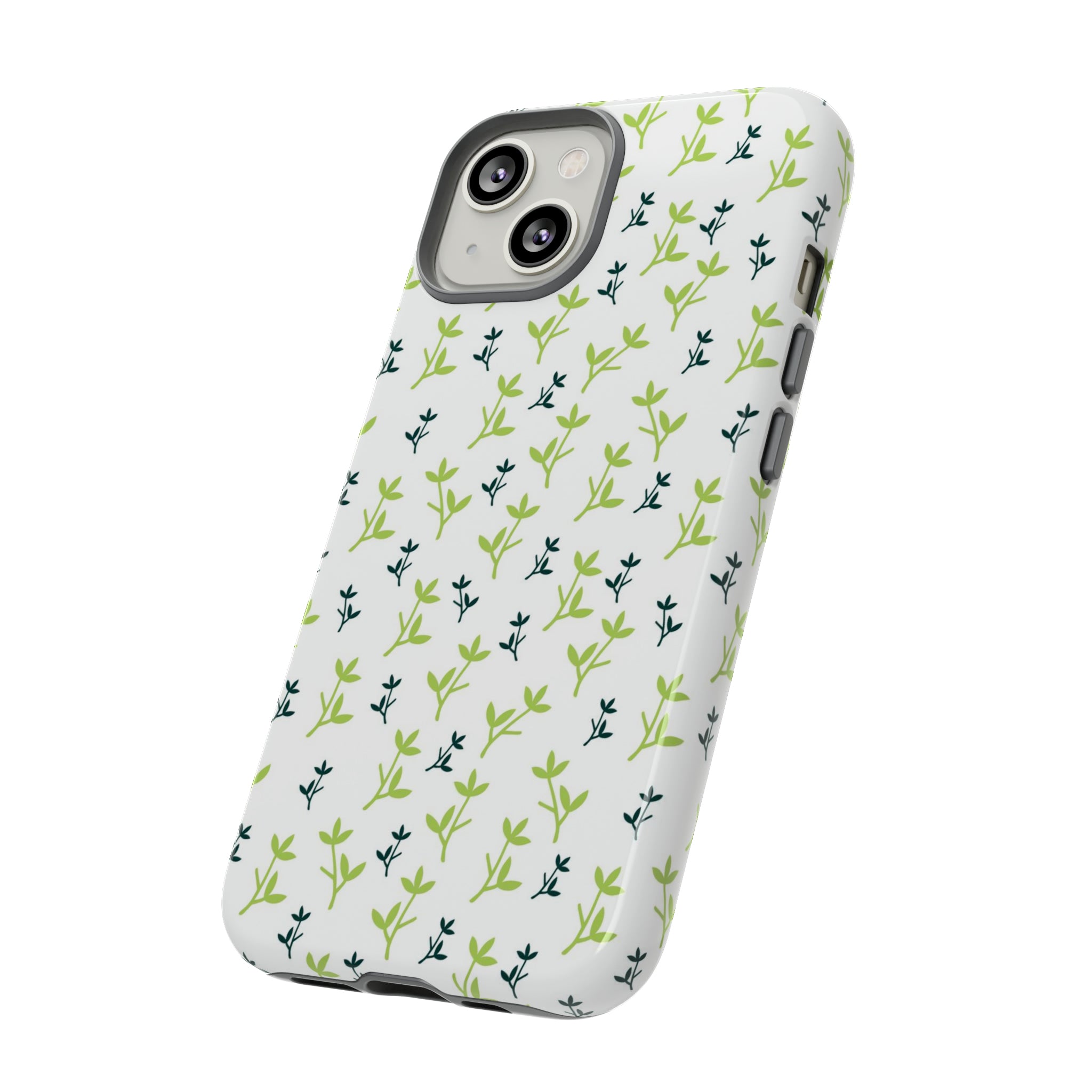 White Flower Pattern - Protective Phone Case