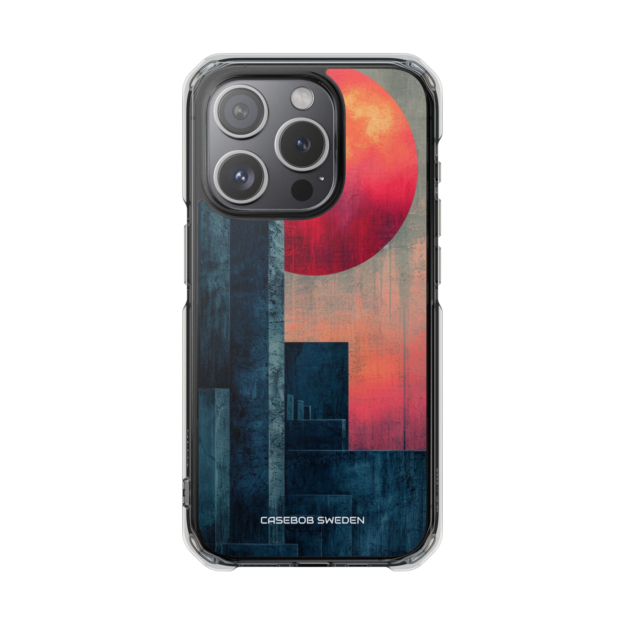 Abstract Geometric Skyline - Clear Impact iPhone 15 Phone Case