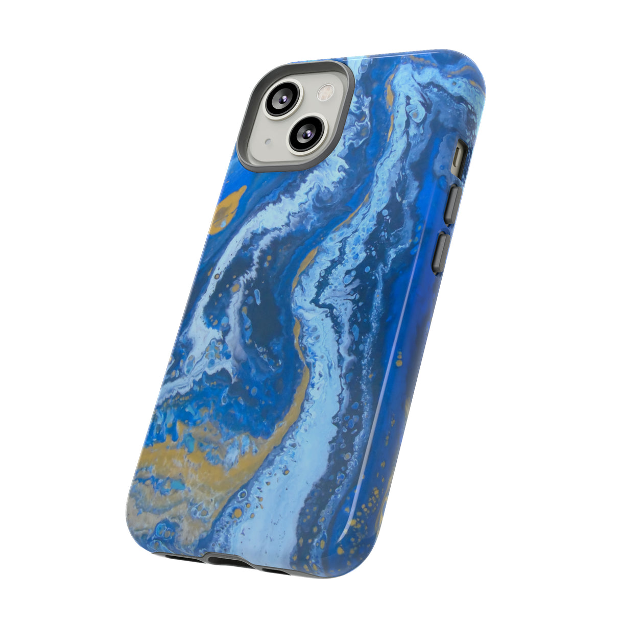 Acrylic Blue Gold - Protective Phone Case