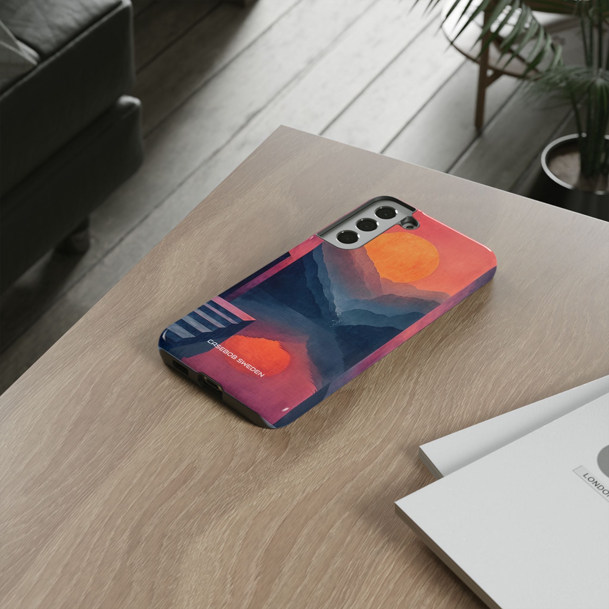 Surreal Sunset Landscape - Tough Samsung S22 Phone Case