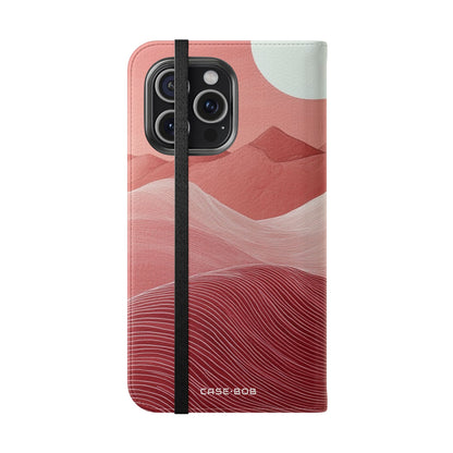 White Orb Dunes - iPhone 15 Pro Max Case - Wallet