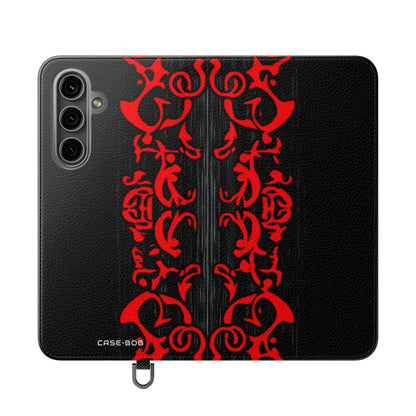Crimson Swirl - Samsung S24 Plus Case - Wallet