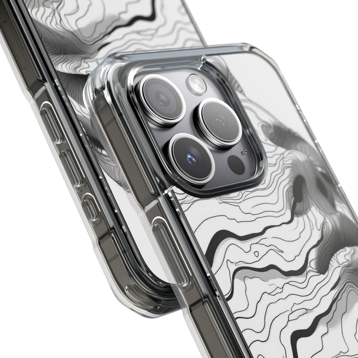 Topographic Serenity – Handyhülle für iPhone (Clear Impact – Magnetisch)