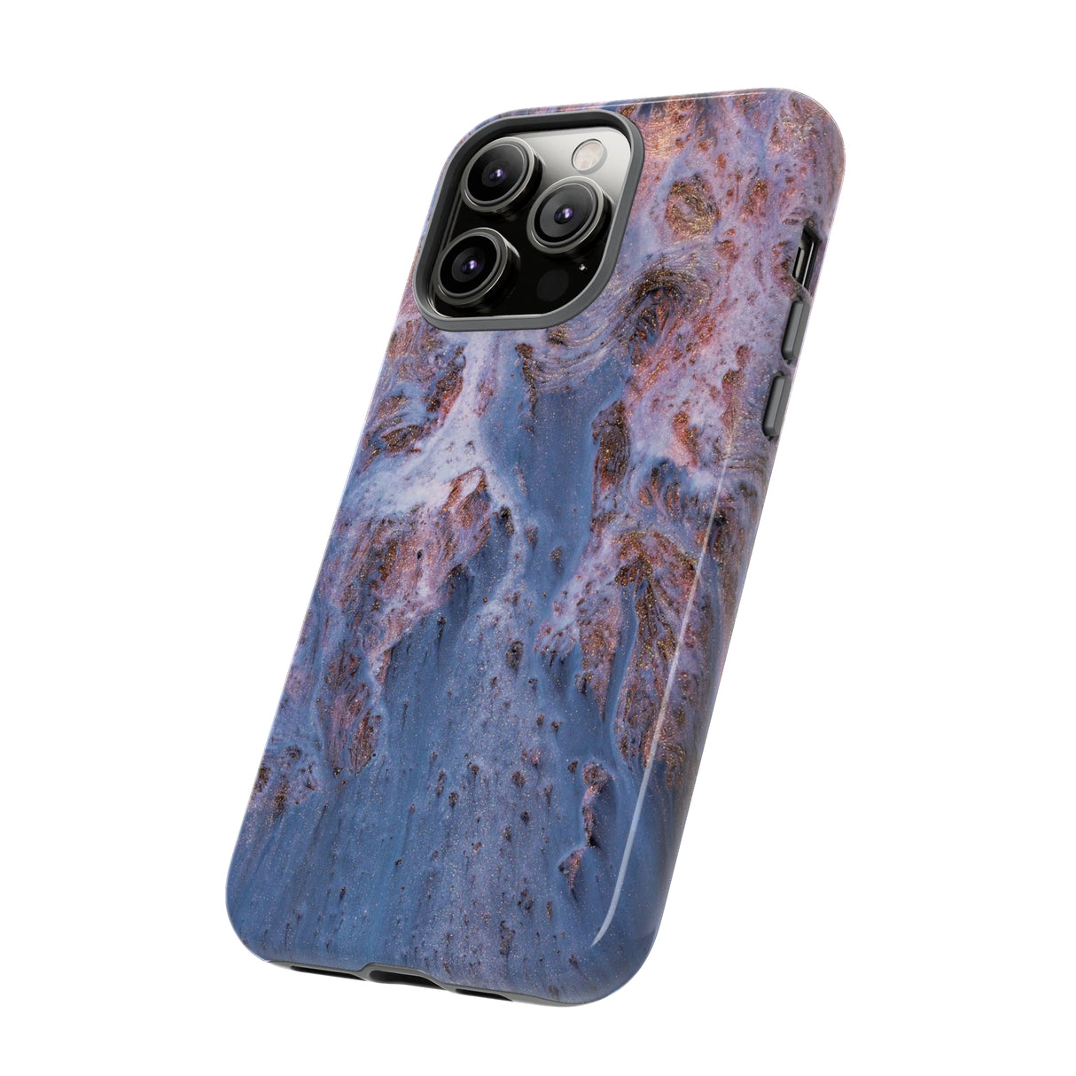 Blue Ice Ink Art iPhone Case (Protective) Phone Case