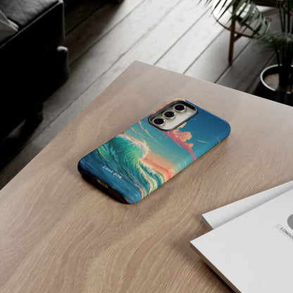 Turquoise Curl Samsung S23 Case - Tough