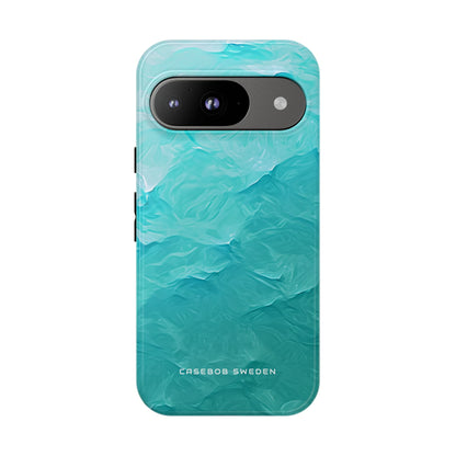 Turquoise Serenity Gradient Google Pixel 9 - Tough Phone Case